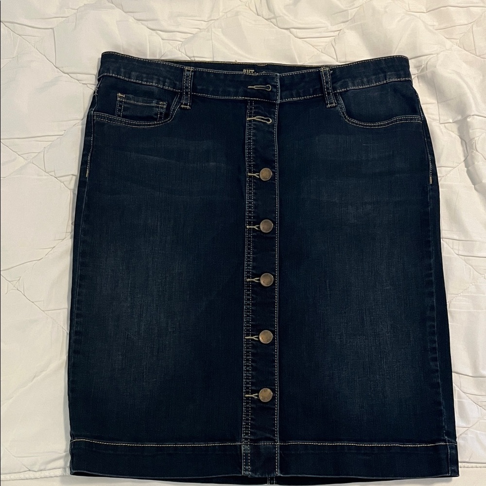 Kut from the Kloth Indigo Denim Skirt